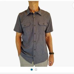 Zeroxposur   Men’s Short Sleeve Casual Button Down Shirt  Size L